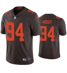 Men Cleveland Browns 94 Alex Wright Brown Vapor Untouchable Limited Stitched Jerseyy