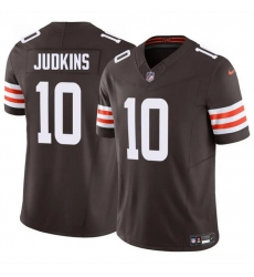 Youth Cleveland Browns 10 Quinshon Judkins Brown 2025 Draft F U S E Vapor Limited Stitched Football Jersey Youth Cleveland Browns 10 Quinshon Judkins Brown 2025 Draft F U S E Vapor Limited Stitched Football Jersey