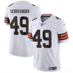 Youth Cleveland Browns 49 Carson Schwesinger White 2025 Draft Vapor Untouchable Limited Stitched Football Jersey