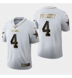 Cowboys 4 Dak Prescott White 100th Season Vapor Untouchable Limited Jersey