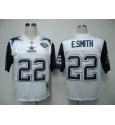 Dallas Cowboys 22 E.SMITH Throwback 75TH white Jerseys