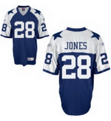 Dallas Cowboys 28 Felix Jones Blue Jerseys throwback