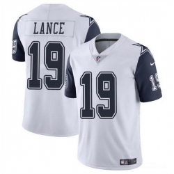 Men Dallas Cowboys 19 Trey Lance White Color Rush Limited Stitched Football Jersey