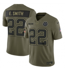 Men Dallas Cowboys 22 Emmitt Smith Olive 2025 Salute to Service Limited Stitched Football Jersey Men Dallas Cowboys 22 Emmitt Smith Olive 2025 Salute to Service Limited Stitched Football Jersey