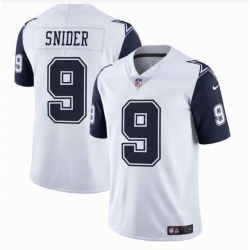Men Dallas Cowboys 9 SNIDER White 2023 F U S E Vapor Untouchable Limited Stitched Football Jersey