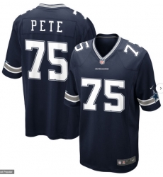 Men Nike Dallas Cowboys PETE #75 Blue F U S E Stitched NFL Jersey Men Nike Dallas Cowboys PETE #75 Blue F U S E Stitched NFL Jersey