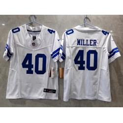Men Nike Dallas Cowboys Von Miller #40 White F U S E Stitched NFL Jersey