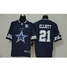 Nike Cowboys 21 Ezekiel Elliott Navy Team Big Logo Number Vapor Untouchable Limited Jersey