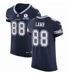 Nike Cowboys 88 CeeDee Lamb Navy Blue Team Color Men Stitched With Established In 1960 Patch NFL Vapor Untouchable Elite Jersey