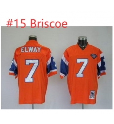 Denver Broncos Marlin Briscoe #15 Orange Throwback Stitched Jerseys
