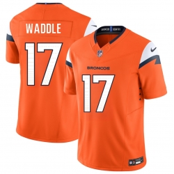 Men Denver Broncos  17 Jaylen Waddle Orange 2026 F U S E  Vapor Limited Stitched Football Jersey