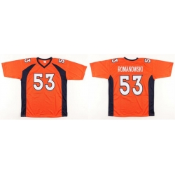 Men Denver Broncos 53 Bill Romanowski Orange Stitched Football Jersey