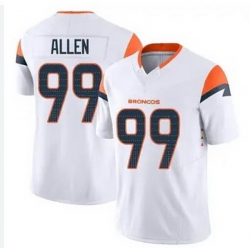 Men Denver Broncos 99 Zach Allen White F U S E Stitched Jersey