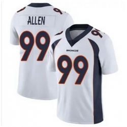 Men Denver Broncos 99 Zach Allen White Vapor Limited  Stitched Jersey