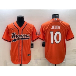 Men Denver Broncos Active Player Custom Orange With Patch Cool Base Stitched Baseball Jersey