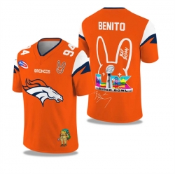 Men Denver Broncos Orange 2025 2026 Bowl LX Print Jersey