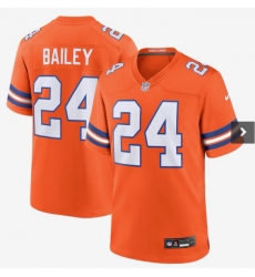 Men Nike Denver Broncos #24 Champ Bailey Orange F U S E Stitch NFL Jersey