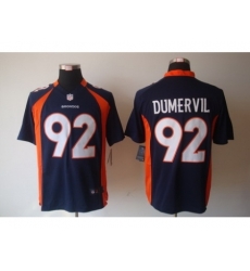 Nike Denver Broncos 92 Elvis Dumervil Blue Game NFL Jersey