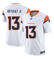 Youth Denver Broncos 13 Pat Bryant II White 2025 Draft F U S E  Vapor Limited Stitched Football Jersey