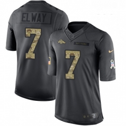 Youth Nike Denver Broncos 7 John Elway Limited Black 2016 Salute to Service NFL Jersey