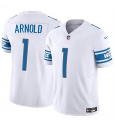 Men Detroit Lions 1 Terrion Arnold White 2024 Draft F U S E  Vapor Untouchable Limited Stitched Jersey