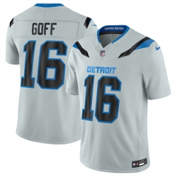 Men Detroit Lions  16 Jared Goff Silver 2026 F U S E  Rivalries Collection Limited Stitched Football Jersey