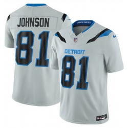 Men Detroit Lions  81 Calvin Johnson Silver 2026 F U S E  Rivalries Collection Limited Stitched Football Jersey