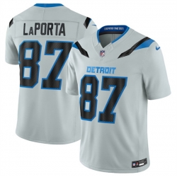 Men Detroit Lions  87 Sam LaPorta Silver 2026 F U S E  Rivalries Collection Limited Stitched Football Jersey