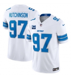 Men Detroit Lions 97 Aidan Hutchinson White 2025 F U S E With 2 Star C Patch Vapor Limited Stitched Jersey Men Detroit Lions 97 Aidan Hutchinson White 2025 F U S E With 2 Star C Patch Vapor Limited Stitched Jersey
