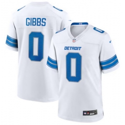 Youth Detroit Lions 0 Jahmyr Gibbs White 2024 F U S E 2nd Alternate Vapor Limited Stitched Jersey