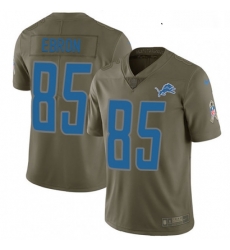 Youth Nike Detroit Lions 85 Eric Ebron Limited Olive 2017 Salute to Service NFL Jersey