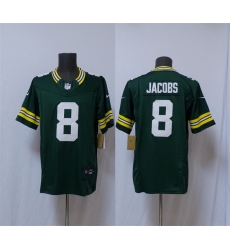 Men Green Bay Packers 8 Josh Jacobs Green Vapor 2025 F U S E  Limited Stitched Football Jersey