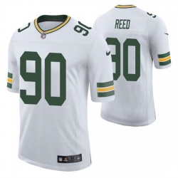 Men Green Bay Packers 90 Jarran Reed White Stitched Football Jersey