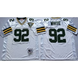 Packers 92 Reggie White White Throwback Jersey