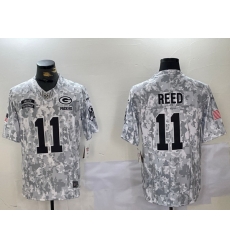 men green bay packers 11 jayden reed 2024 f u s e arctic camo salute to service limited stitched football jerseys