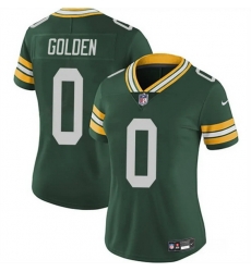 Women Green Bay Packers 0 Matthew Golden Green 2025 Draft Vapor Untouchable Limited Stitched Football Jersey