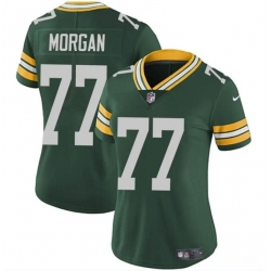 Women Green Bay Packers 77 Jordan Morgan Green 2024 Draft Vapor Untouchable Limited Stitched Jersey