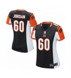 Womens Cincinnati Bengals 60 Michael Jordan Game Black Team Color Football Jersey