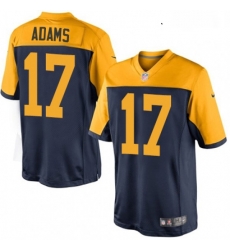 Youth Nike Green Bay Packers 17 Davante Adams Limited Navy Blue Alternate NFL Jersey