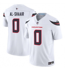 Men Houston Texans 0 Azeez Al Shaair White 2025 F U S E  Vapor Limited Stitched Football Jersey