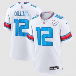Men Houston Texans 12 Nico Collins Nike White 2026 Rivalries Collection Game Jerseys