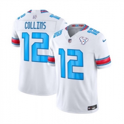 Men Houston Texans  12 Nico Collins White 2026 F U S E   HOUSTON US  Rivalries Collection Limited Stitched Football Jersey