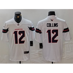 Men Houston Texans 12 Nico Collins White Vapor Untouchable Stitched Football Jersey