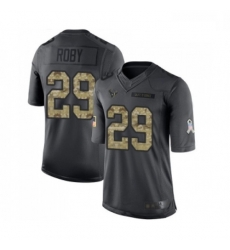 Men Houston Texans 29 Bradley Roby Limited Black 2016 Salute to Service Football Jersey