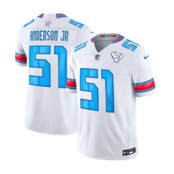 Men Houston Texans  51 Will Anderson Jr  White 2026 F U S E   HOUSTON US  Rivalries Collection Limited Stitched Football Jersey