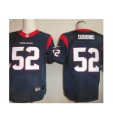 Nike Houston Texans 52 Tim Dobbins Blue Elite NFL Jersey