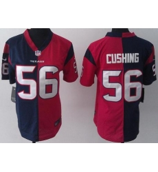 Women Nike Houston Texans 56 Brian Cushing Red Blue Split NFL Jerseys