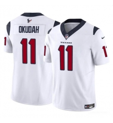 Youth Houston Texans 11 Jeff Okudah White 2024 F U S E Vapor Untouchable Limited Stitched Football Jersey