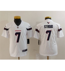 Youth Houston Texans 7 C J Stroud White Vapor Untouchable Limited Stitched Jersey Youth Houston Texans 7 C J Stroud White Vapor Untouchable Limited Stitched Jersey