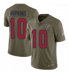 Youth Nike Houston Texans 10 DeAndre Hopkins Limited Olive 2017 Salute to Service NFL Jersey